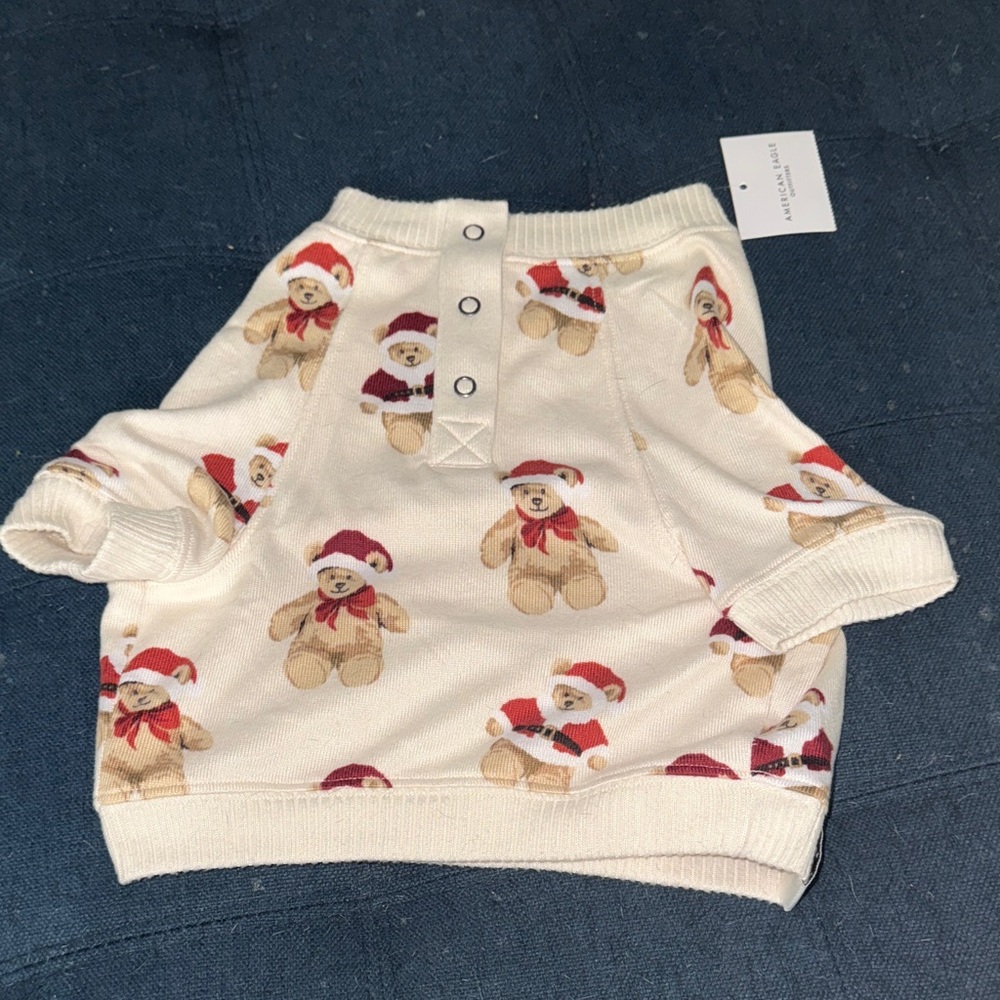 Cream Teddy Bear Print Dog PJs